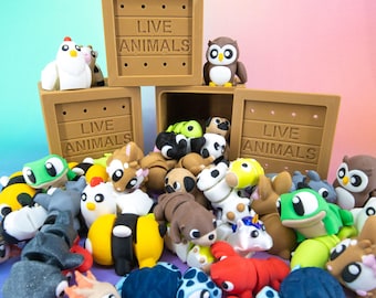 Mini Gelenk Tier Fidget Spielzeug Mystery Box: 3D Gedruckte Mini Flexi Figuren, Stressabbau Tasche Spielzeug