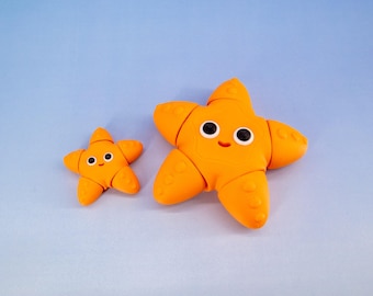 Articulated Fidget Starfish Toy: 3D Printed Sensory Stress Relief
