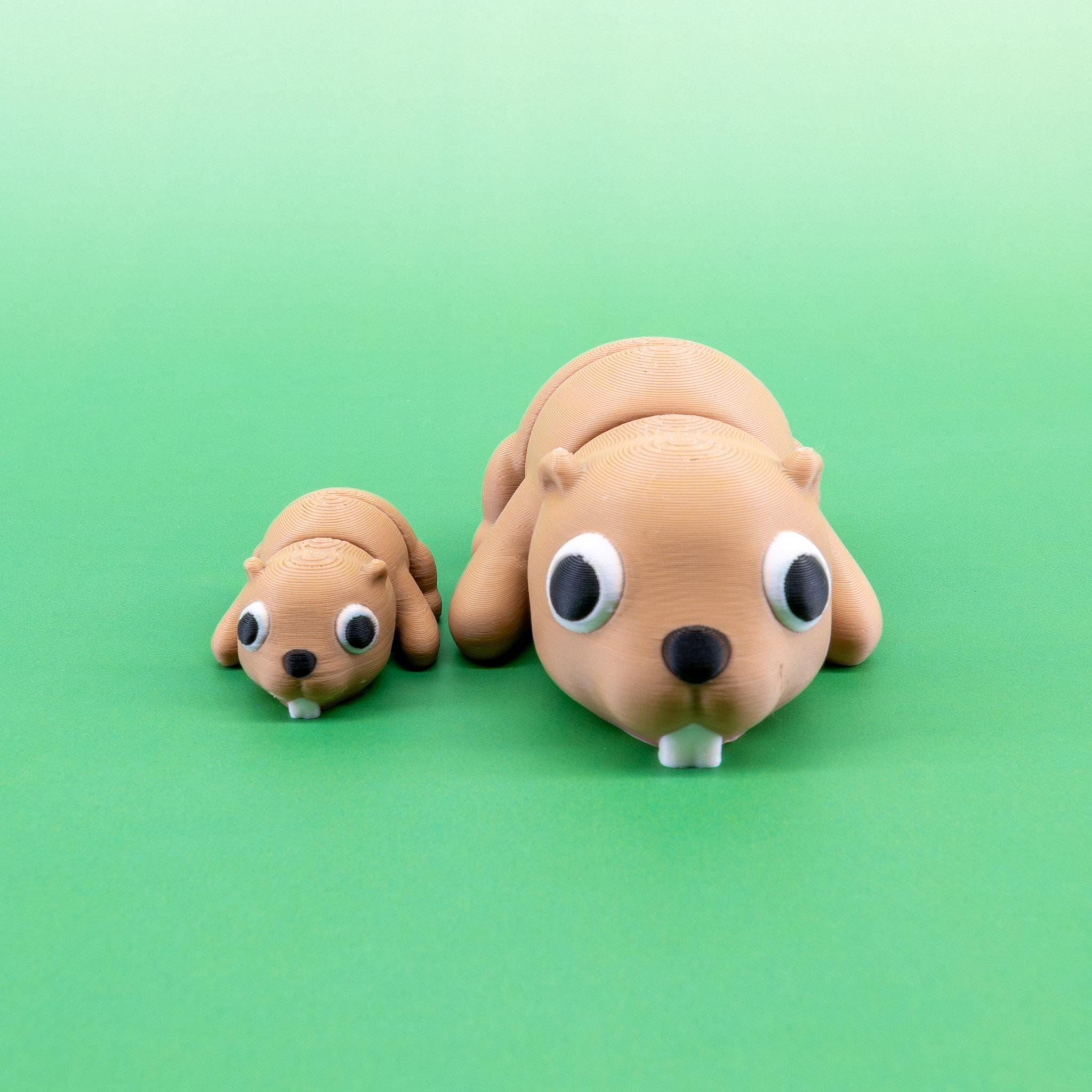 Beaver Fidget Toy 3D Printed: Articulated Flexi Mini Animal, Pocket ...