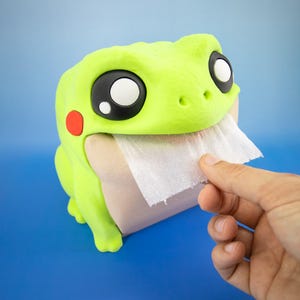 3D Printed Frog Toilet Paper Holder: Quirky Bathroom Decor