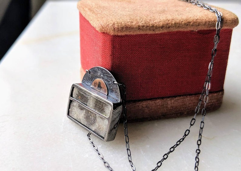 FREE SHIPPING USA Handmade petoskey stone pendant