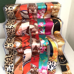 Purse Handle wrap-Elevate Ihre Handtasche mit twill Schal, Haar Band Chockers Schal klein schmal Hals Schal Seide Satin dünne Schal für Frauen