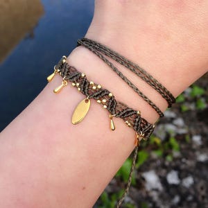 Bracelet Wave Summer Braided | Waterproof Anklet with Shell Beads | Boho Macrame Necklace Bracelet | Adjustable Multi-Wear Jewelry Gift