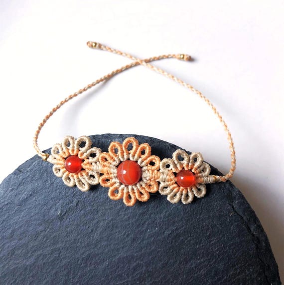 まの マクラメネックレス・ブレスレット 6月誕生石✲幻想的な煌めき