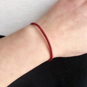 Tibetan Buddhist Talisman Bracelet | Handwoven Minimalist Knot Bangle | Unisex Waterproof Lucky Charm for Meditation & Protection