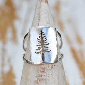 Under the Pine Tree Ring - Tree Ring - Mountain Jewelry - Nature Jewelry - PNW - Pine Tree Statement Ring