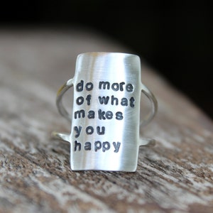 Own Your Statement Ring Inspirational Personalized Quote Ring Personalized Boho Ring Inspirational Ring Female Empowerment Women image 1