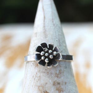 Daisy Ring Wild and Free Daisy Ring Sterling Silver Flower Ring image 1