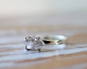 Crystal Mare Ring - Sterling Silver and Crystal Quartz Stone Ring