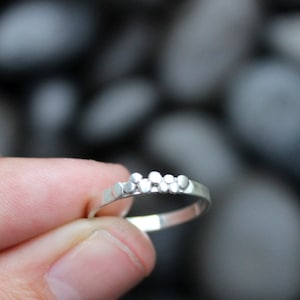 Zen Ring - Silver Dot Ring - Minimalist Ring - Silver Stacking Ring - Nature Jewelry - Mountain Jewelry