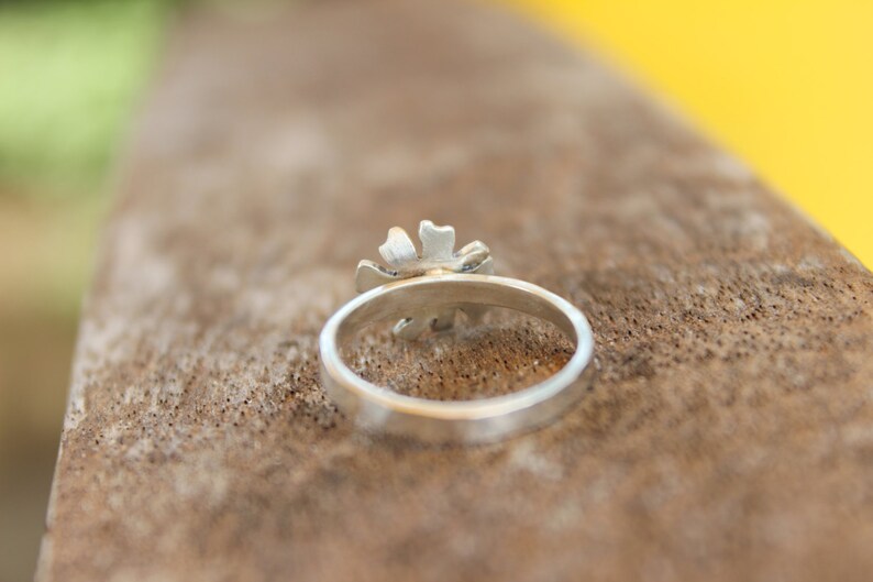 Daisy Ring Wild and Free Daisy Ring Sterling Silver Flower Ring image 9