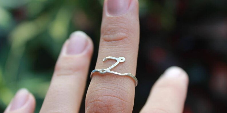 Lowercase Initial Ring Personalized Initial Jewelry Dainty Custom Letter Ring image 9