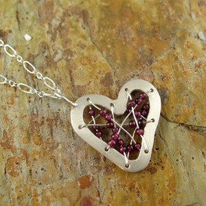 Stitched Heart Necklace image 3