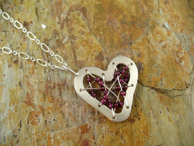 Stitched Heart Necklace image 3