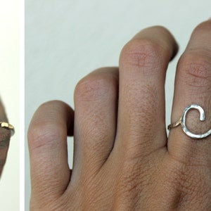 Lowercase Initial Ring Personalized Initial Jewelry Dainty Custom Letter Ring image 4