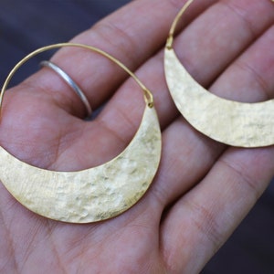 Gold Luna Big Hoop Earrings 18k Gold Vermeil Statement Hoop Earrings image 4