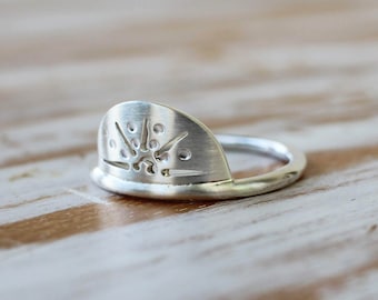 Walking on Sunshine Ring - Silver Sun Ring