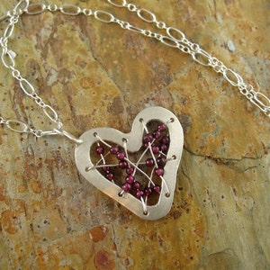 Stitched Heart Necklace image 4