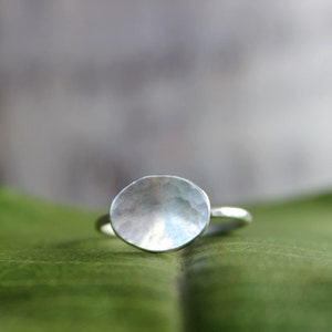 Pebble Ring - Organic Ring - Circle Ring - Minimalist Jewelry - sterling silver stacking ring