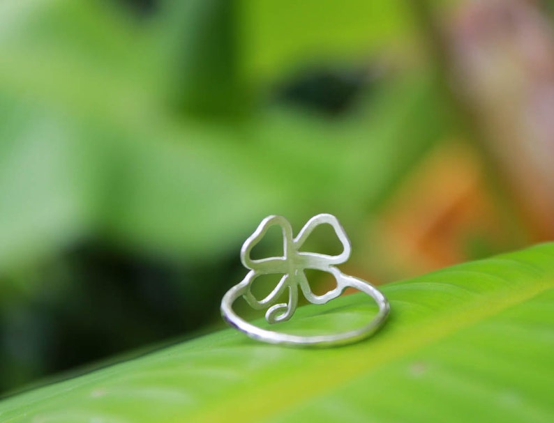 Irish Four Leaf Clover Lucky Ring - Etsy