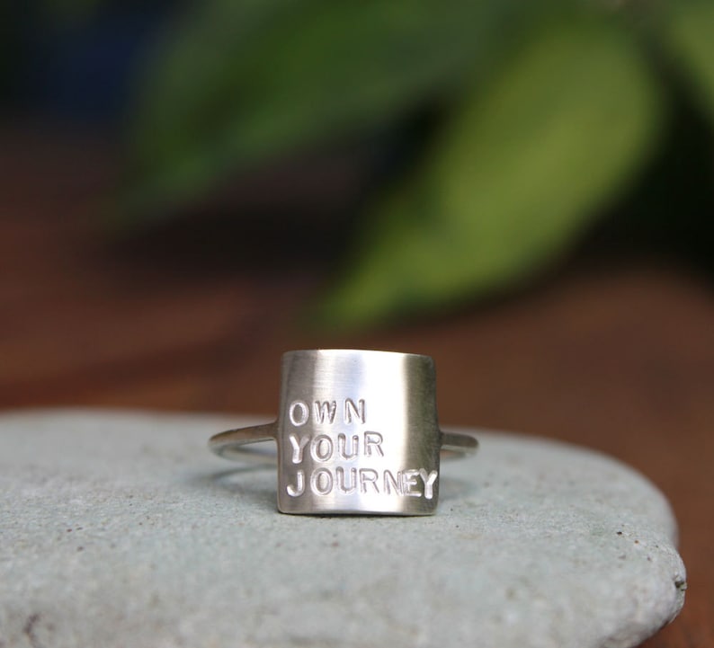 Storybook Ring Own Your Journey Ring Sterling Silver Personalized Inspirational Ring Inspirational Jewelry Quote Female Empowerment Women image 3