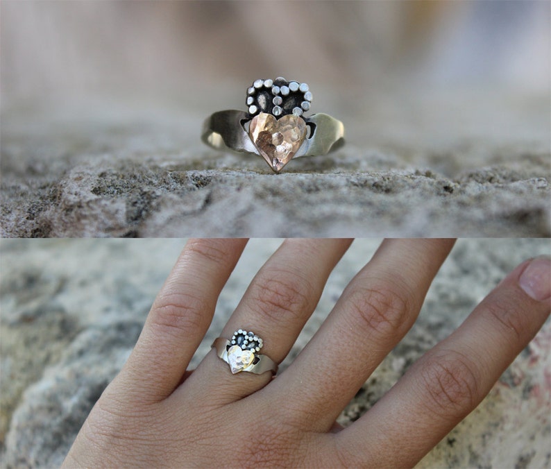 Handcrafted Modern Claddagh Ring Irish promise friendship ring Unique Claddagh Ring image 9