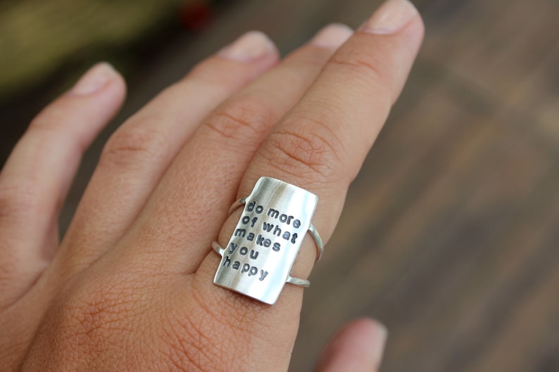 Own Your Statement Ring Inspirational Personalized Quote Ring Personalized Boho Ring Inspirational Ring Female Empowerment Women image 3