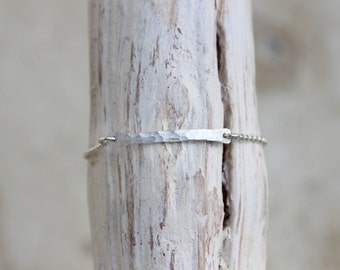 Bay Bracelet - Simple Hammered Bar Bracelet