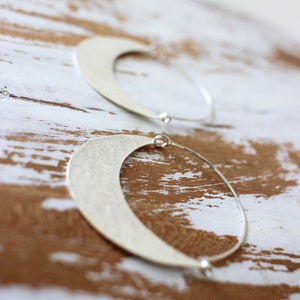 Luna Big Hoop Earrings Silver Statement Hoop Earrings image 4