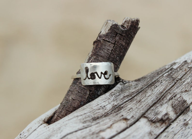 Cursive Love Ring | Etsy