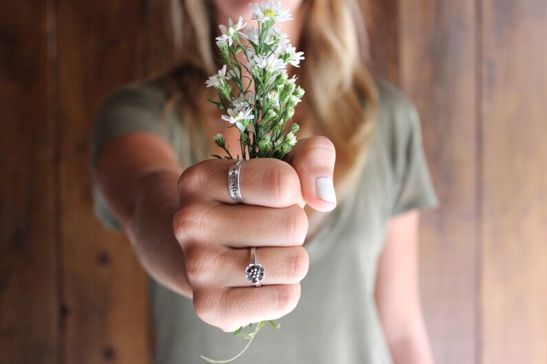 Daisy Ring Wild and Free Daisy Ring Sterling Silver Flower Ring image 4