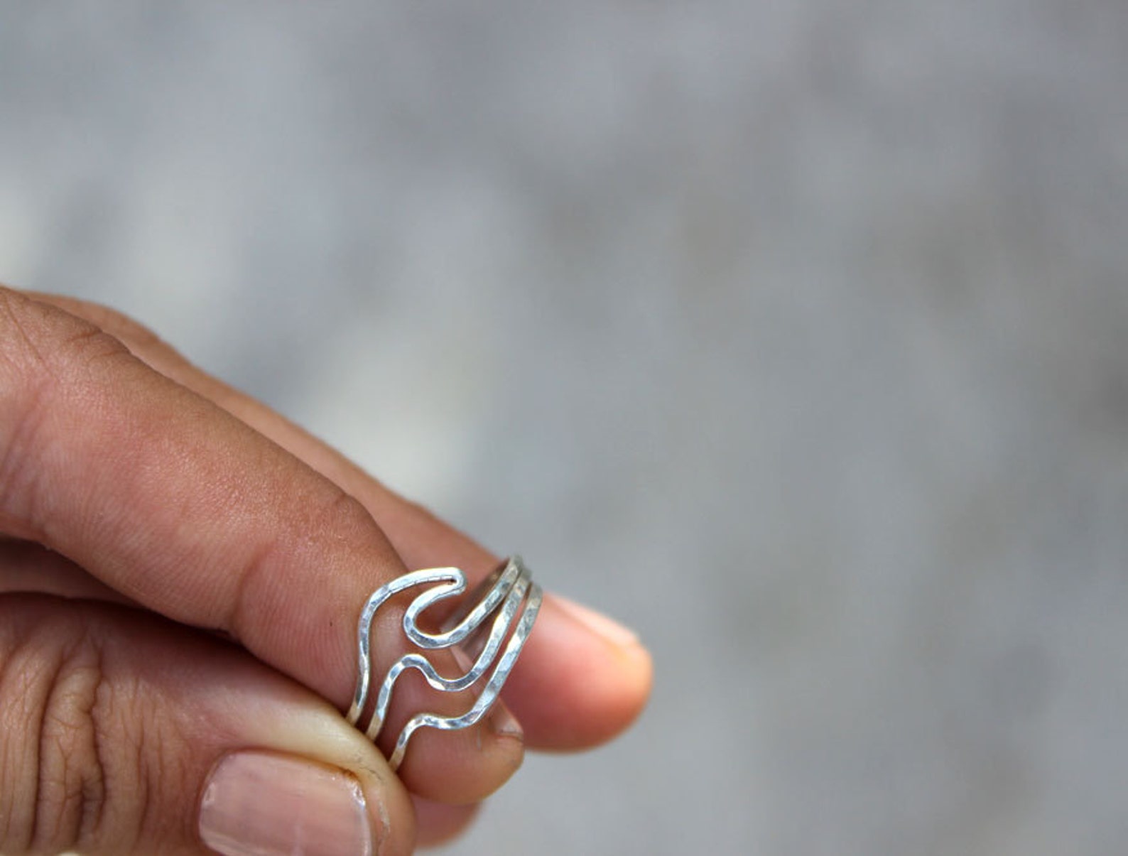 Rolling Waves Stacking Rings - Wave Ring - Beach Jewelry - Surfer Ring - Surf Jewelry - Etsy