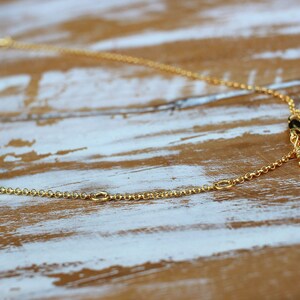 Golden Lining Necklace Adjustable from 13 to 16 Simple Everyday Silver Bar Necklace for Layering in Gold Vermeil image 7