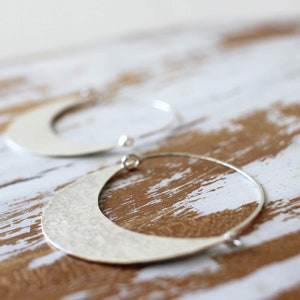 Luna Big Hoop Earrings - Silver Statement Hoop Earrings