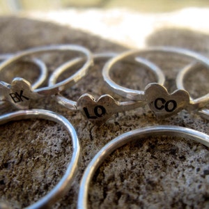 10 Bridesmaid Gift Rings Personalized Initials image 2