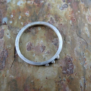Simple Silver Dots Ring image 3