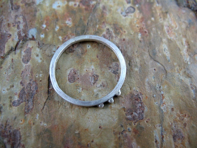 Simple Silver Dots Ring image 3