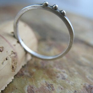 Simple Silver Dots Ring image 2