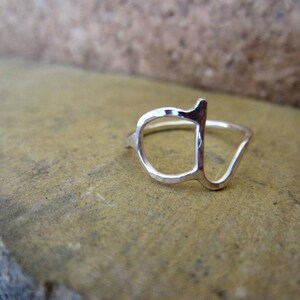 Lowercase Initial Ring Personalized Initial Jewelry Dainty Custom Letter Ring image 3