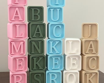 Personalized Baby Name Blocks – Custom Nursery Decor & New Baby Gift