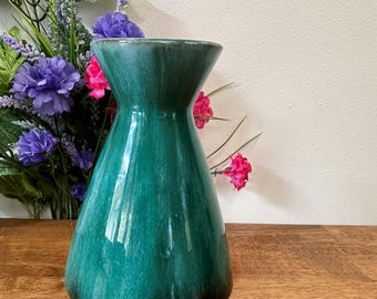 Blue Mountain Pottery Canada Grön droppglasyrvas Vintage Mid Century Decor