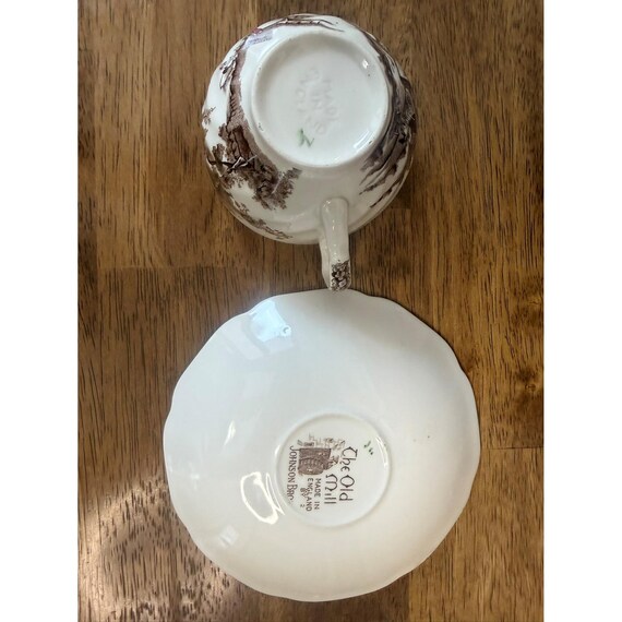 Johnson Bros Old Mill Cup and Saucer Vintage English Tableware