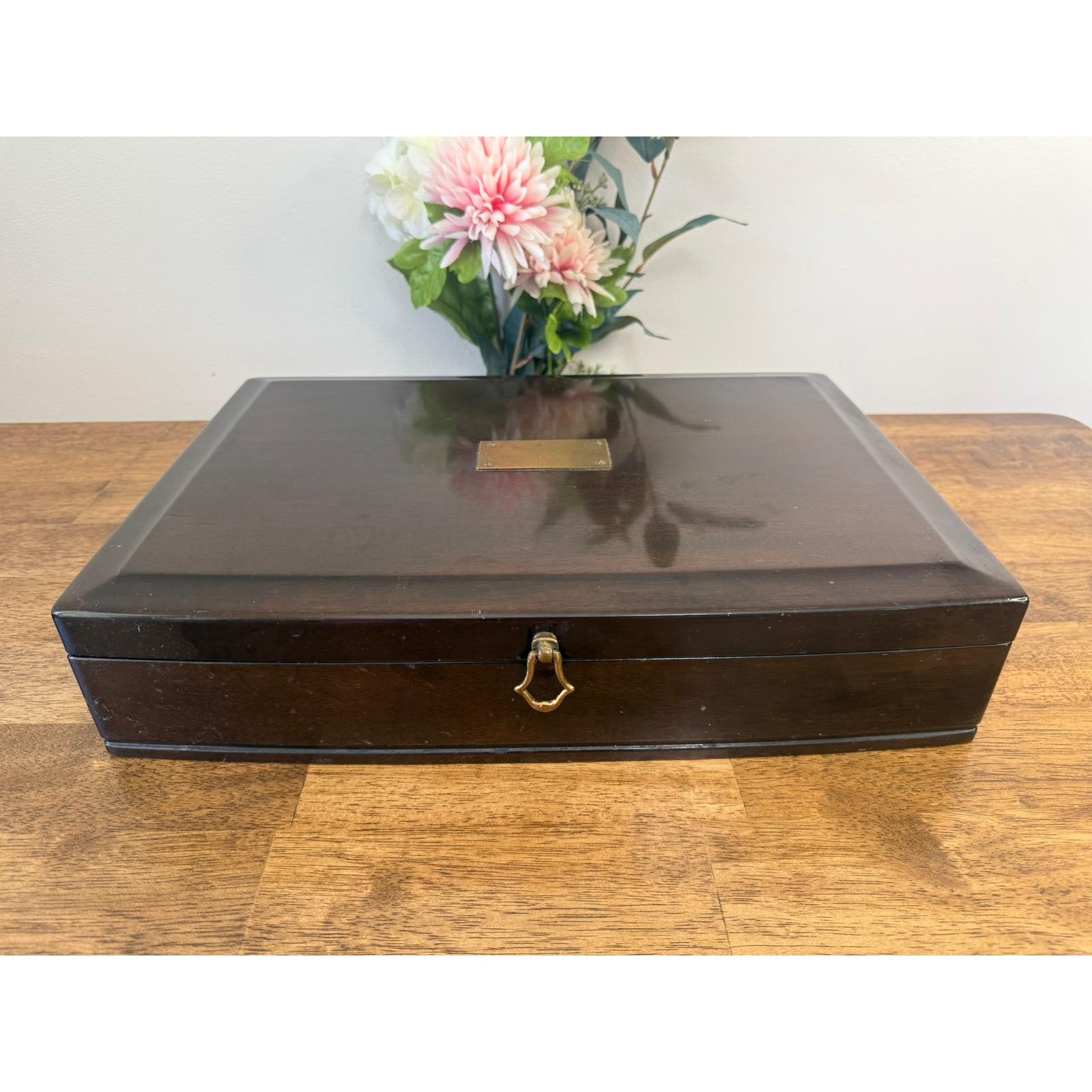 Mahogany Wood Pacific シルバークロス食器ボックスのみ Vintage Mahogany Silverware Chest Pacific Silver Cloth Flatware