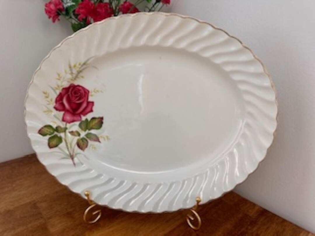 Rose Ridgeway England Vintage Ridgeway Ironstone Anniversary Rose Platter – Made in England ...