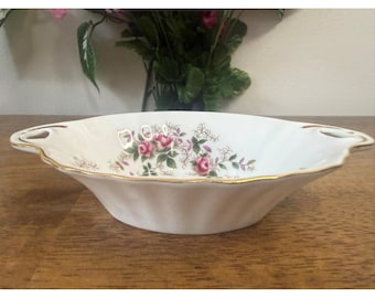 Vintage Royal Albert Lavender Rose Small Handled Dish Candy Retro Serving