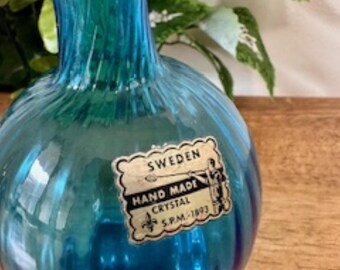 ヴィンテージ チェコスロバキア製 ハンドメイド クリスタル花瓶 SPM