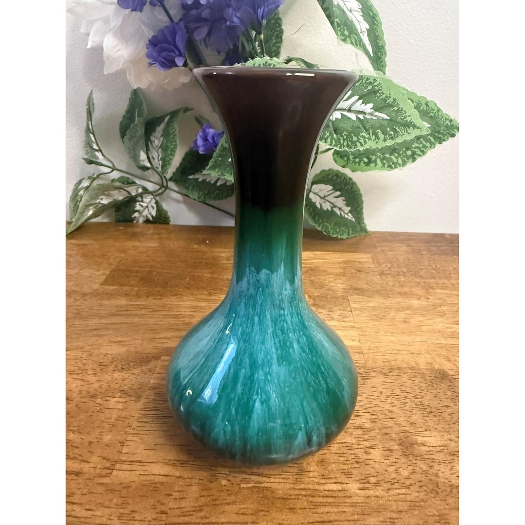Vintage Blue Mountain Pottery Drip Glaze Vase Canada Mid Century Art ...