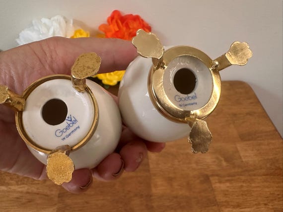 Vintage Goebel Easter Egg Figurines Chick 1978 and Lamb 1981 West