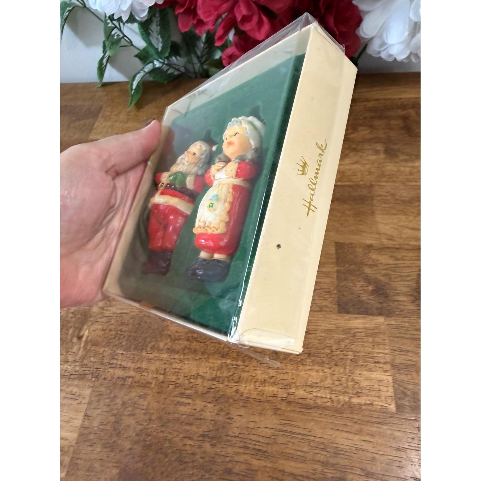 Vintage 1979 Hallmark Santa & Mrs. Claus Ornament Set Tree-trimmer 