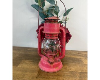 Farol de huracán Chalwyn Tropic vintage, fabricado en Inglaterra, lámpara rústica de granja.